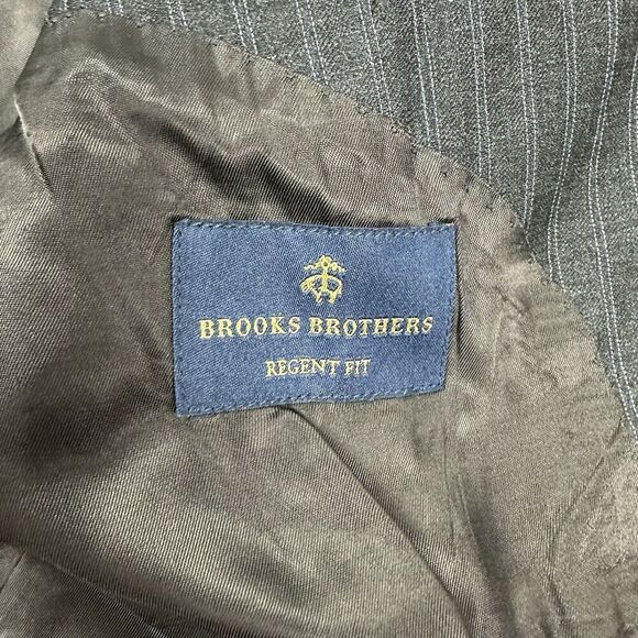 Brooks Brothers Regent Fit 42R Sport Coat Tollegno 1900 Gray Stripe Blazer Wool - Picture 7 of 14